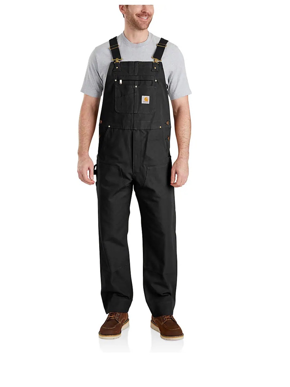 Carhartt ICONIC R01 DUCK BIB OVERALL black mens 40x28